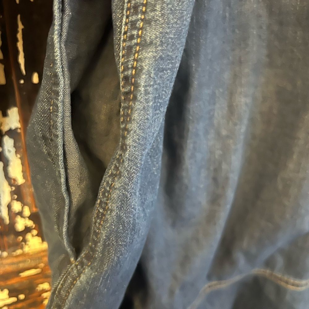 Ralph Lauren Black Label LAUREN Women's Belted Denim Button Down.  Shirtdress - Picture 6 of 9